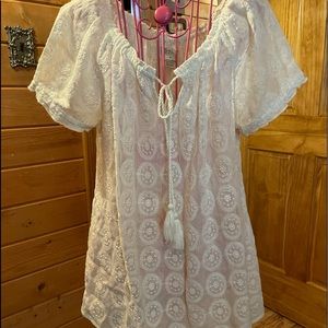 Lucky Brand Lace Peasant top